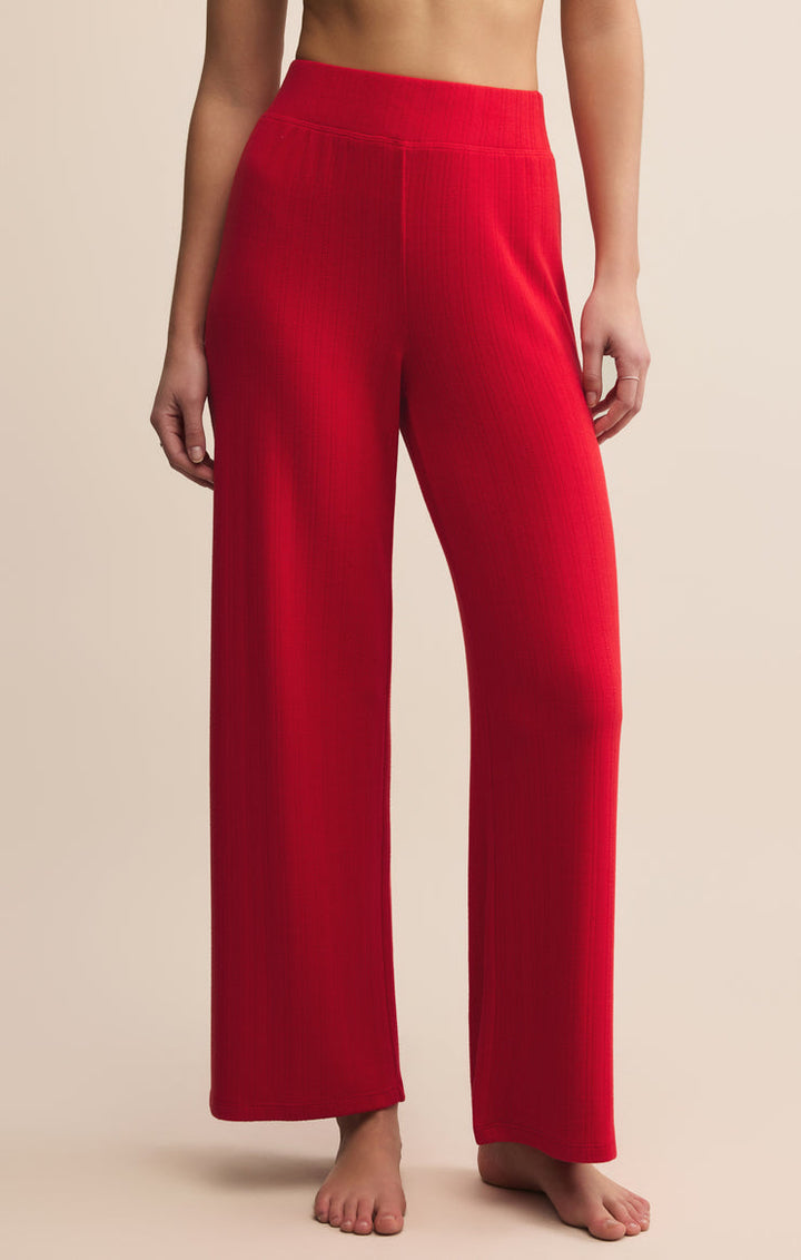 Z-Supply Luxe Pointelle Pant - Festive Red