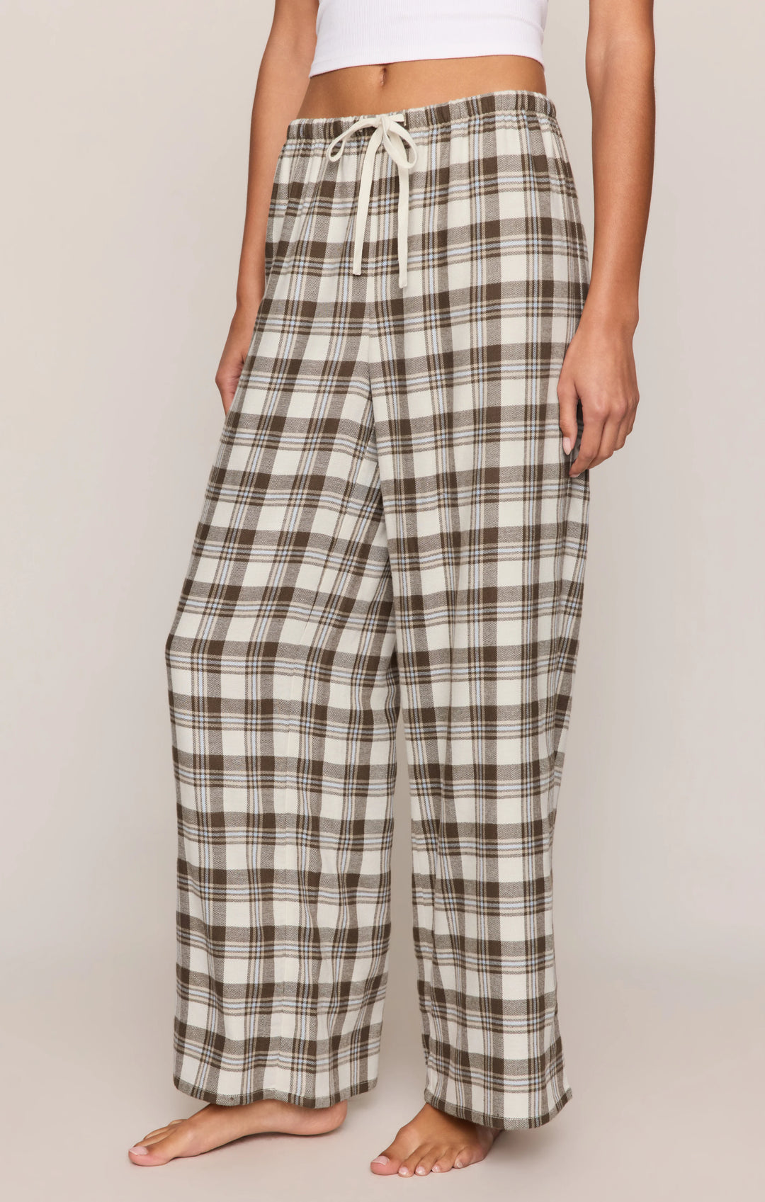 Z-Supply Women's Better Off Plaid Flannel Pant - Cocoa Bean - Sun Diego Boardshop