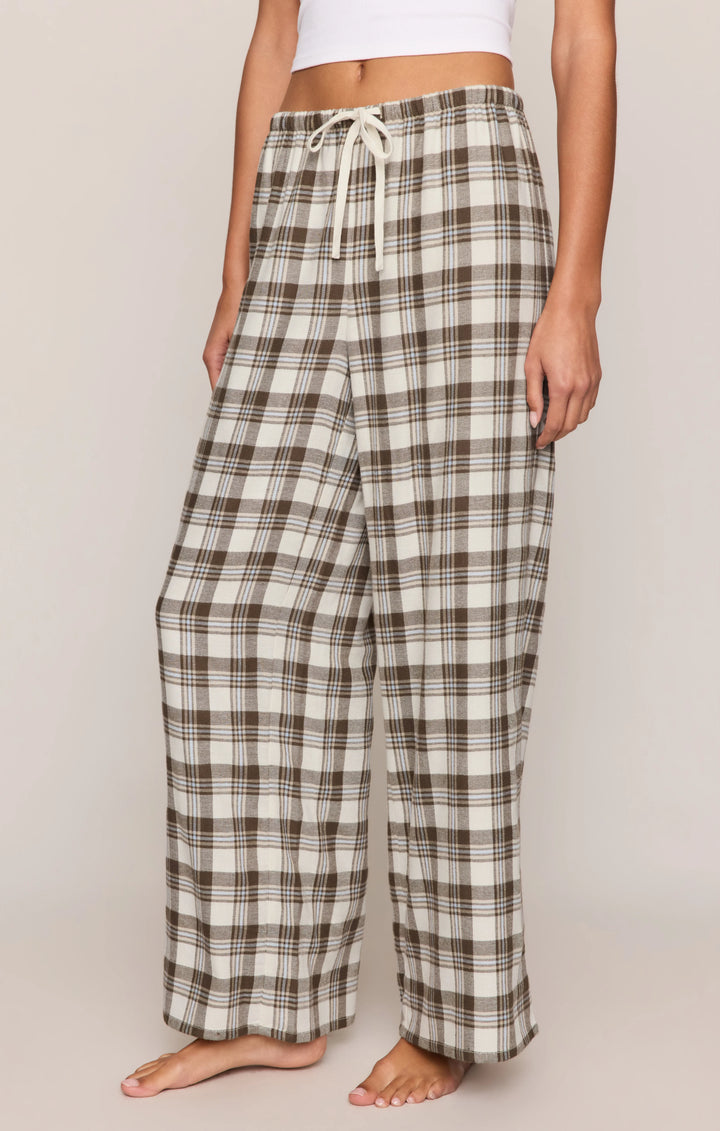 Z-Supply Women's Better Off Plaid Flannel Pant - Cocoa Bean - Sun Diego Boardshop