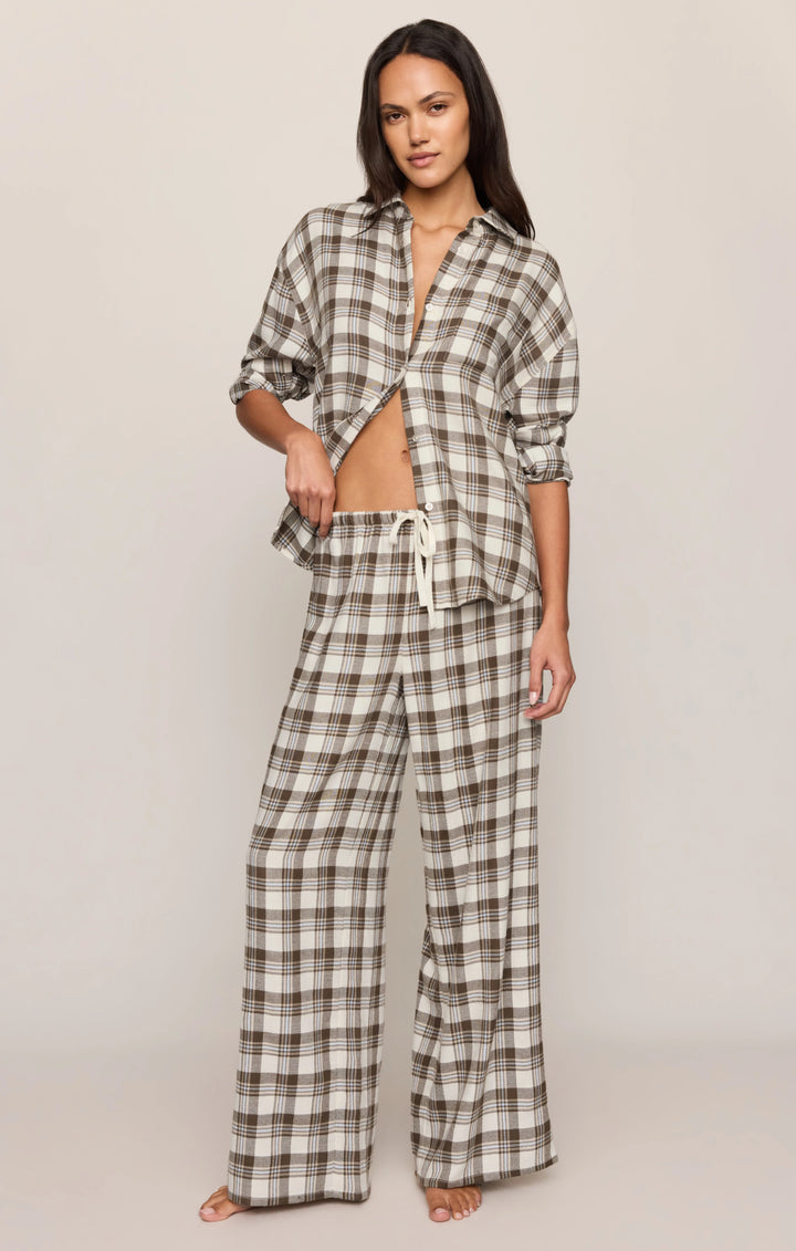 Z-Supply Women's Better Off Plaid Flannel Pant - Cocoa Bean - Sun Diego Boardshop