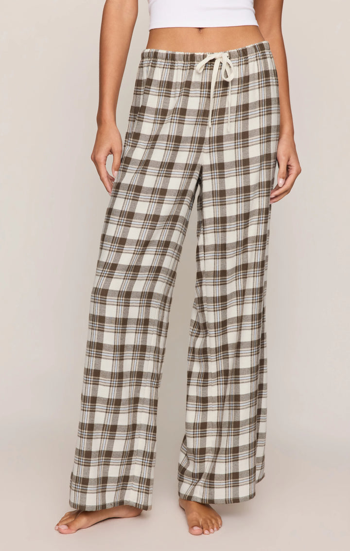 Z-Supply Women's Better Off Plaid Flannel Pant - Cocoa Bean - Sun Diego Boardshop