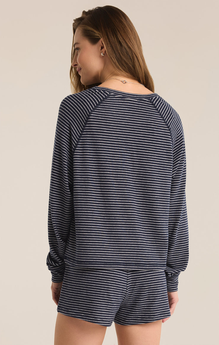 Z-Supply Staying In Stripe Long Sleeve Top - ECLIPSE - Sun Diego Boardshop