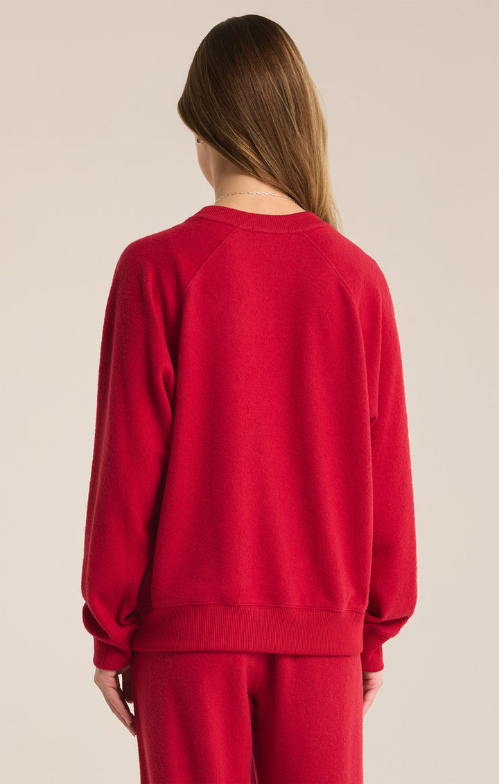 Z-Supply Merry Cozy Knit Top - HAUTE RED - Sun Diego Boardshop