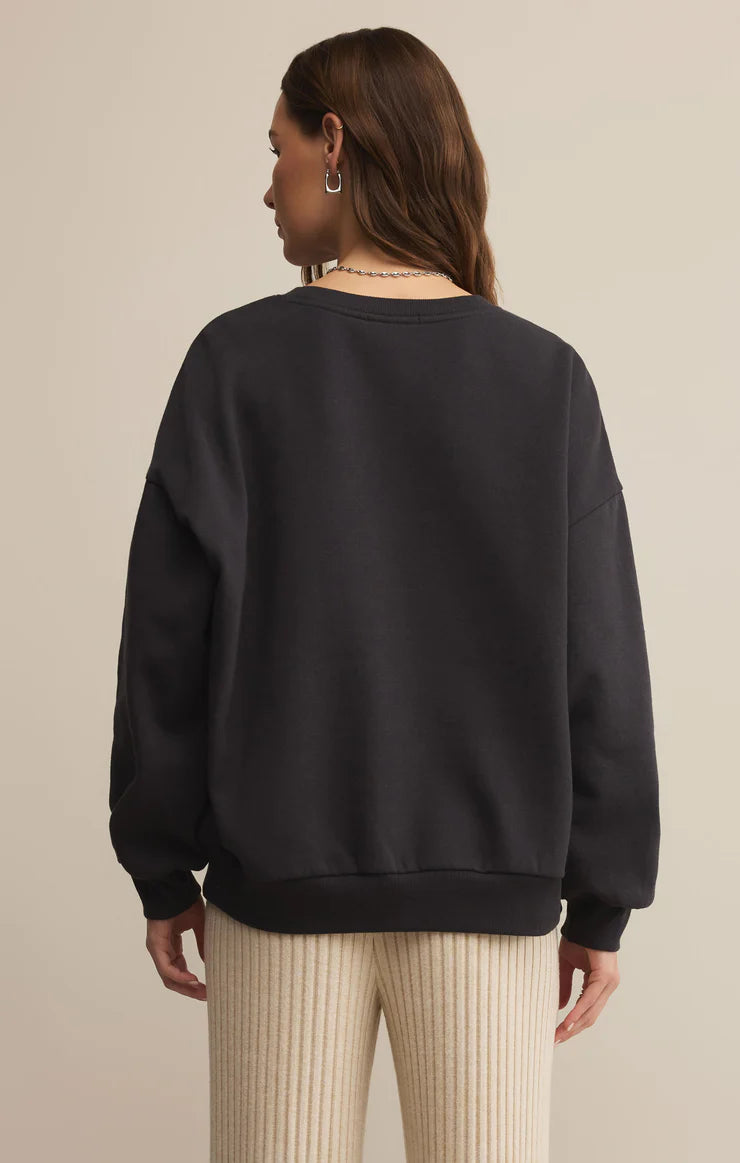 Z-Supply Oversized Espresso Martini Sweatshirt - Black Sand - Sun Diego Boardshop