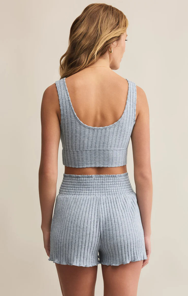 Z-Supply Zoe Silky Rib Tank Bra - Light Denim - Sun Diego Boardshop