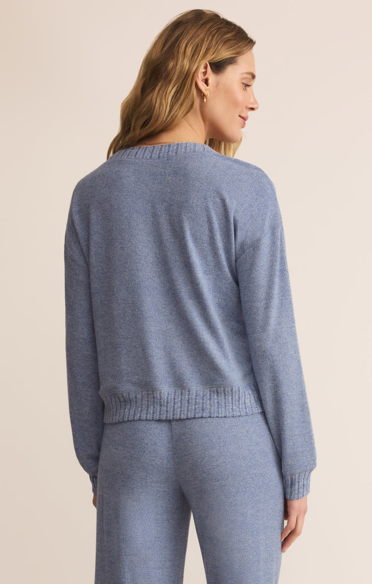 Z-Supply Courtney Long Sleeve Top - Blue Velvet - Sun Diego Boardshop