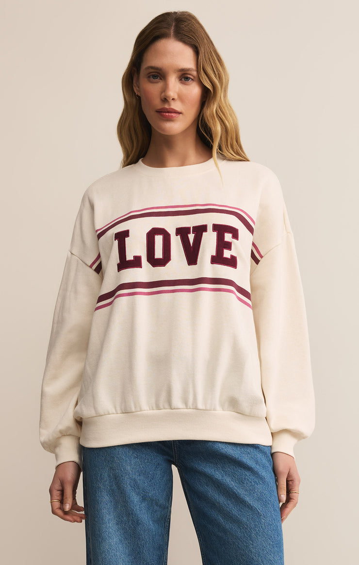 Z-Supply Oversized Love Sweatshirt - Vanilla Ice - Sun Diego Boardshop