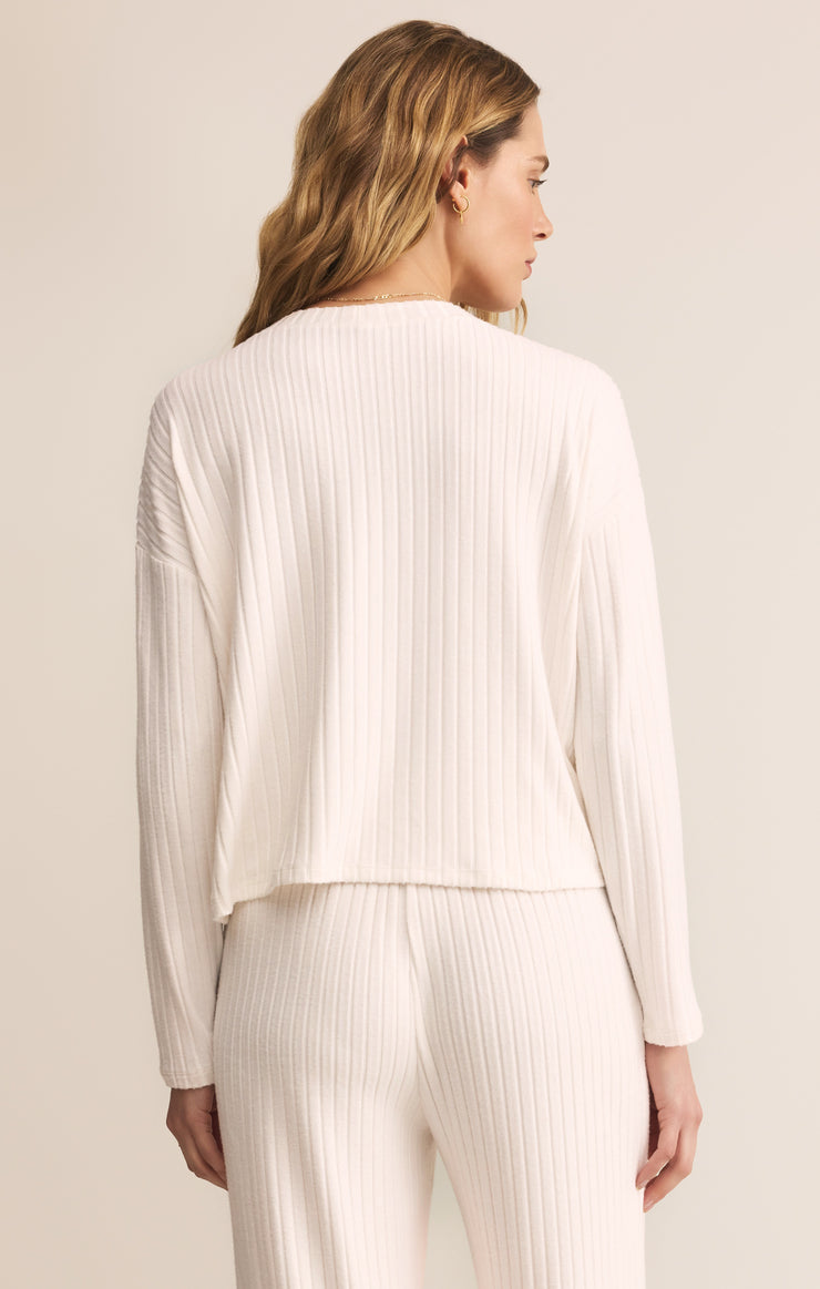 Z-Supply Mara Silky Rib Cardigan - Vanilla Ice - Sun Diego Boardshop