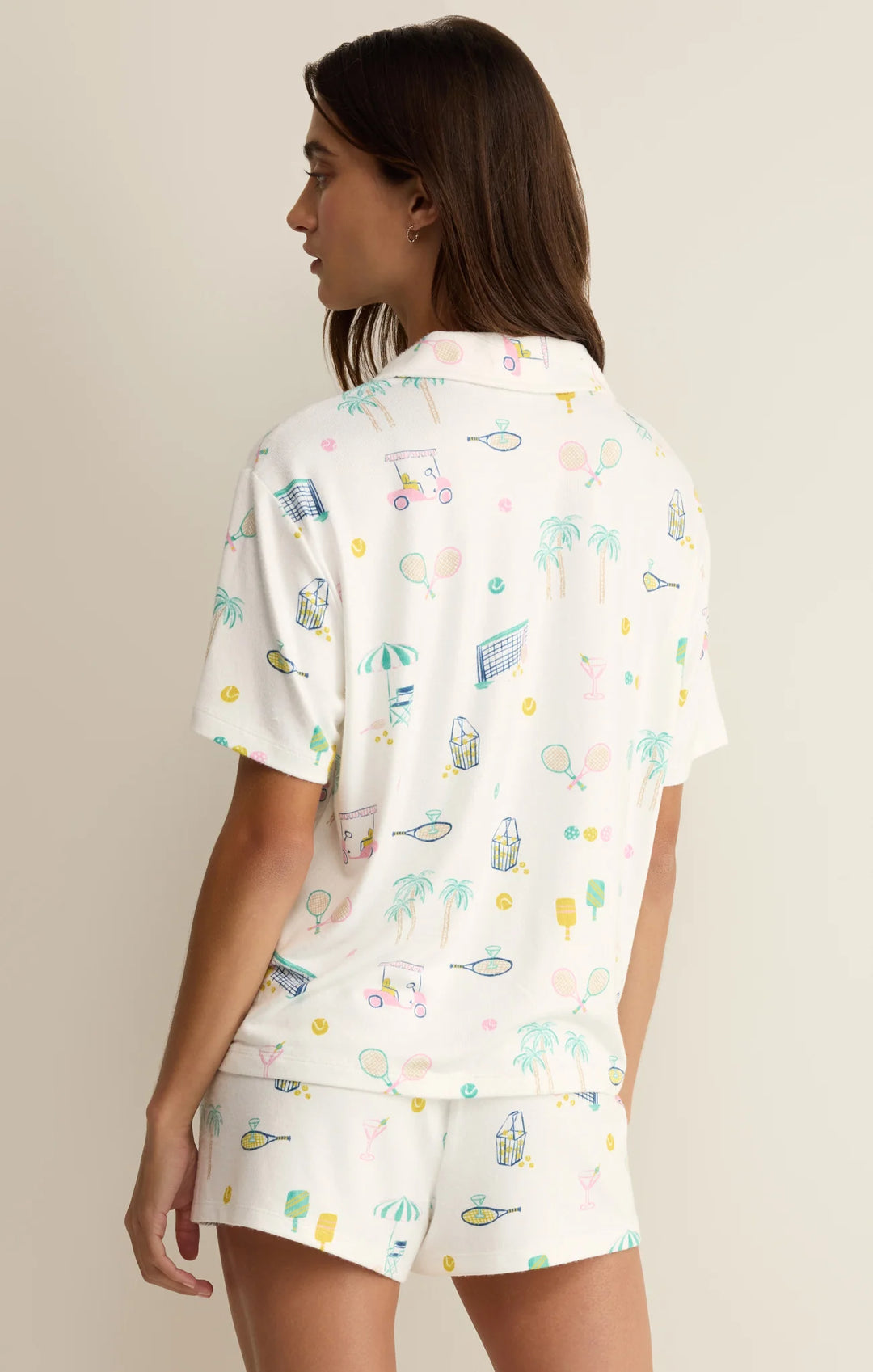 Z Supply Women's Court Sports PJ Top - White - Sun Diego Boardshop
