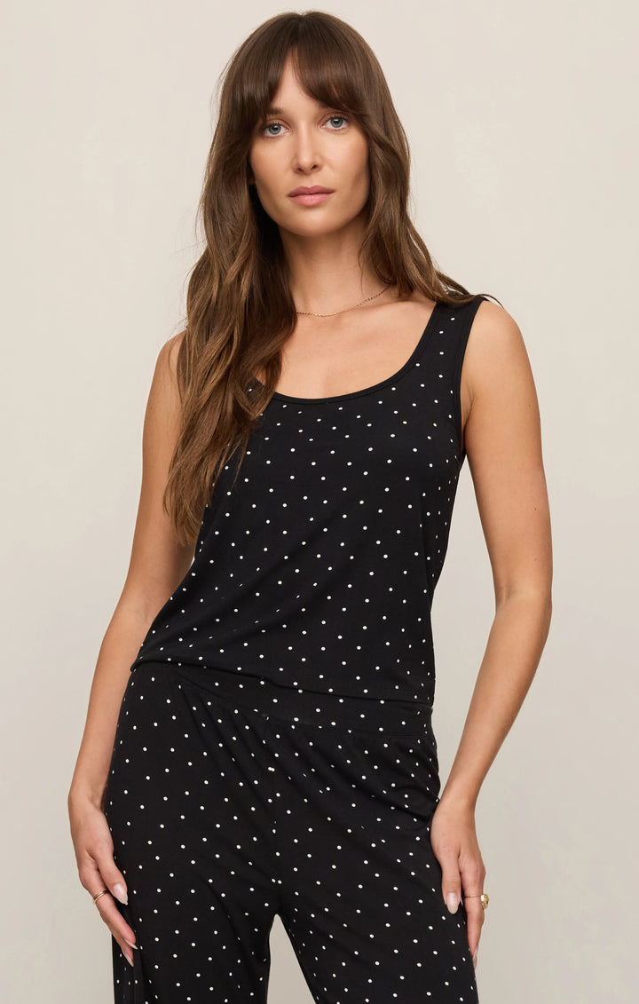 Z-Supply Women's Luxe Dot Tank - Black - Sun Diego Boardshop
