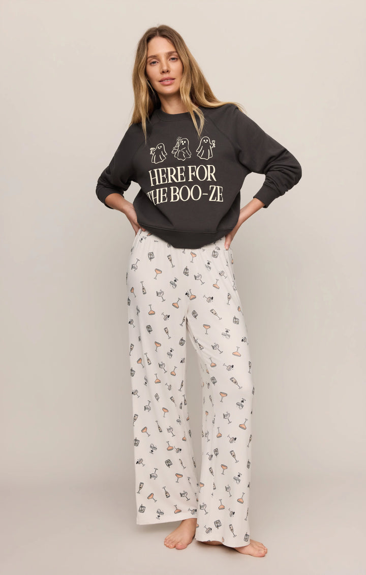 Z-Supply Women's Booze Graphic Sweatshirt - Ash Black - Sun Diego Boardshop
