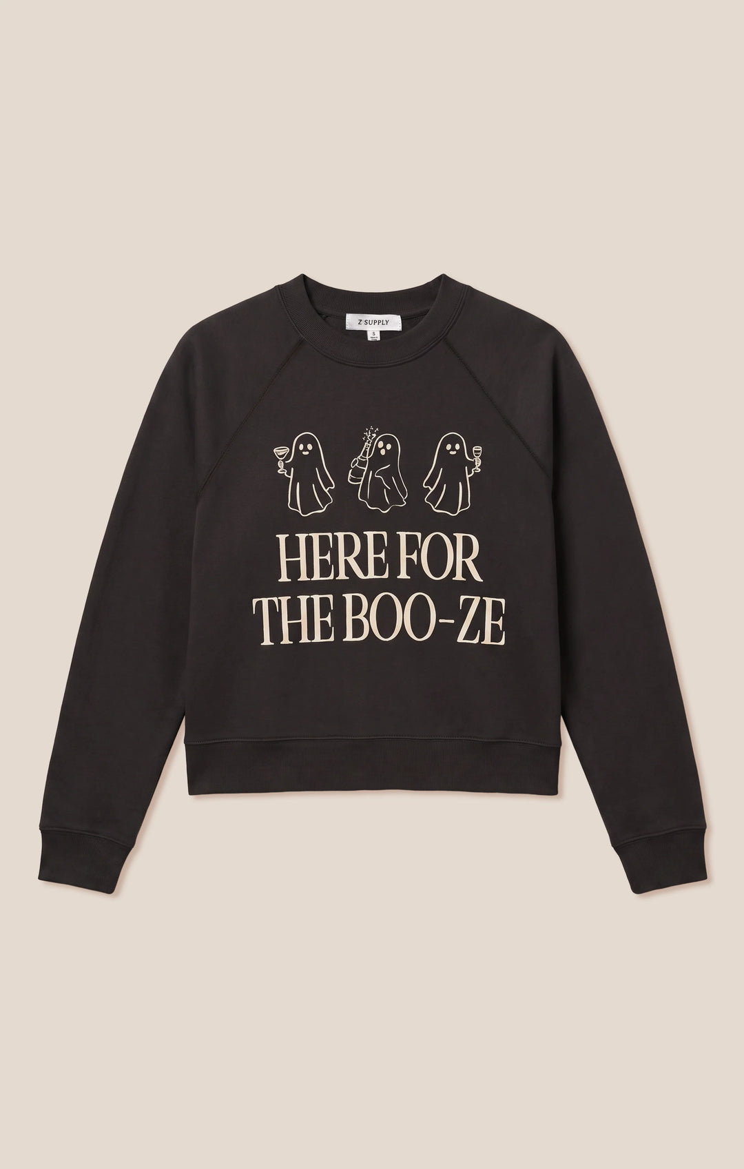 Z-Supply Women's Booze Graphic Sweatshirt - Ash Black - Sun Diego Boardshop