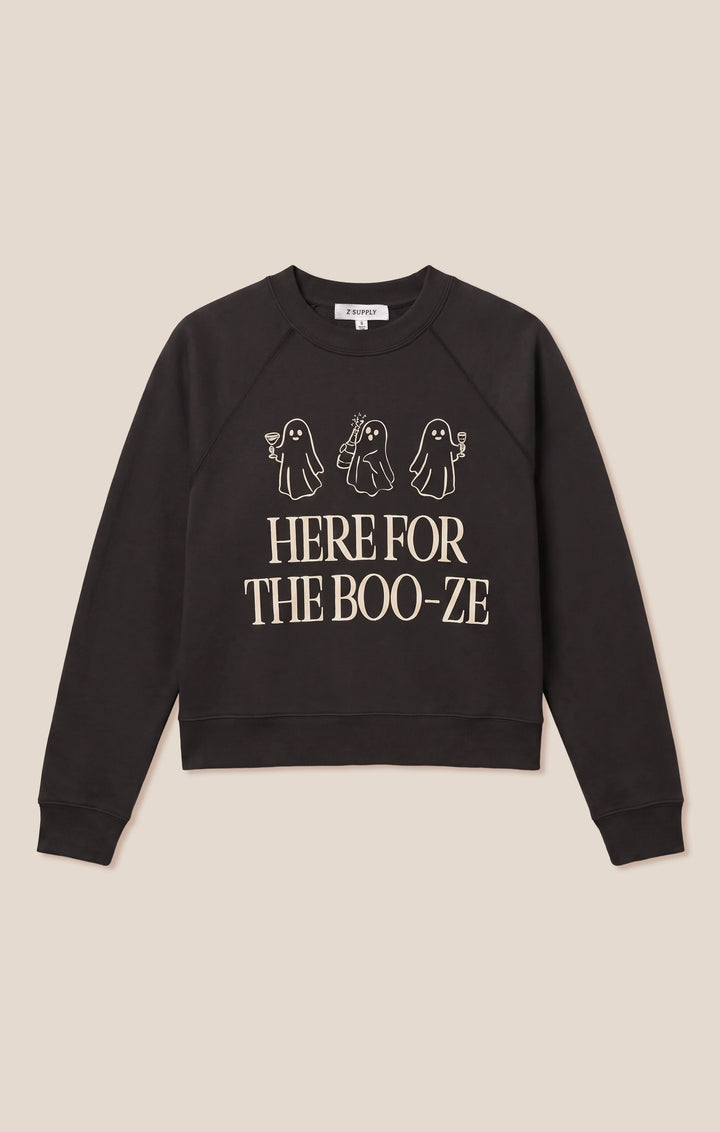 Z-Supply Women's Booze Graphic Sweatshirt - Ash Black - Sun Diego Boardshop