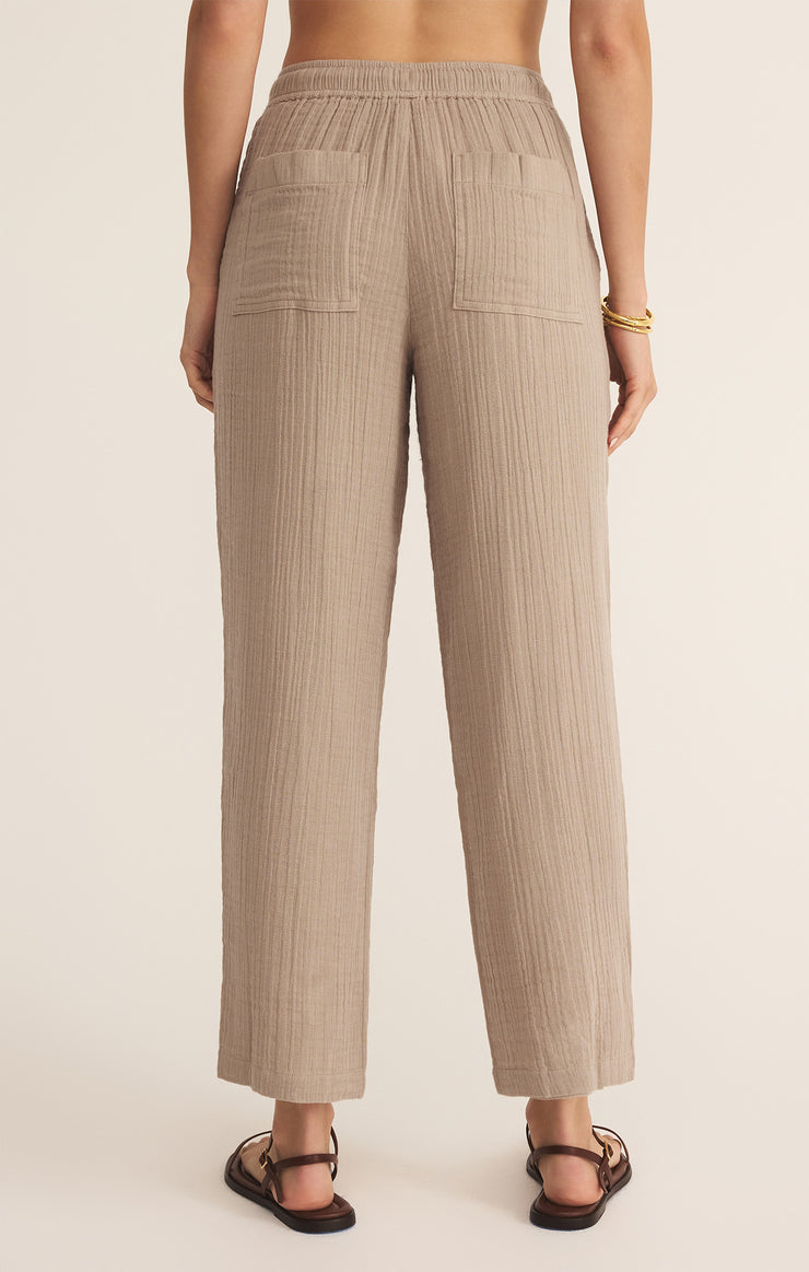 Z-Supply Plaza Airy Gauze Ankle Pant - Iced Coffee - Sun Diego Boardshop