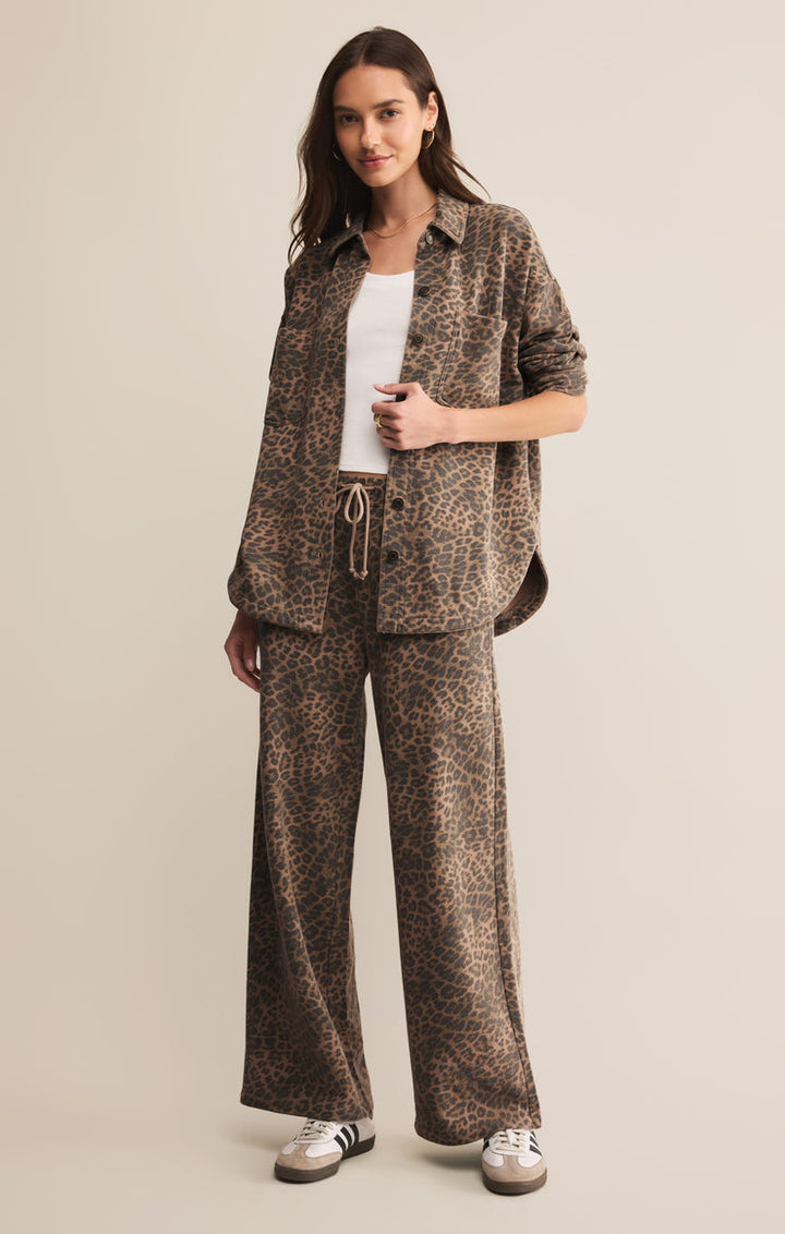 Z-Supply Hunter Knit Leopard Pant - Desert Tan - Sun Diego Boardshop