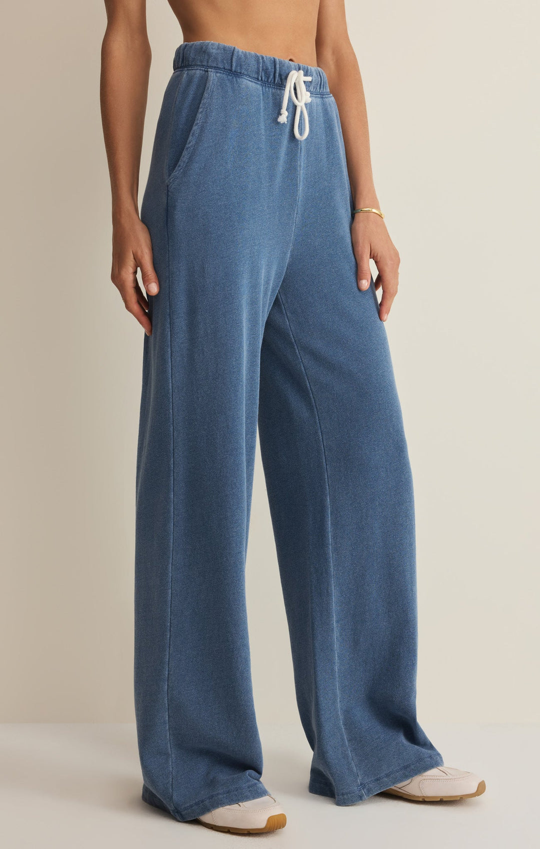 Z-Supply Women's Hunter Knit Denim Pant - Calypso Blue Indigo - Sun Diego Boardshop