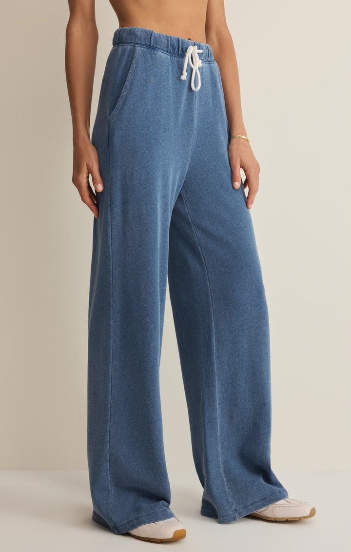 Z-Supply Women's Hunter Knit Denim Pant - Calypso Blue Indigo - Sun Diego Boardshop