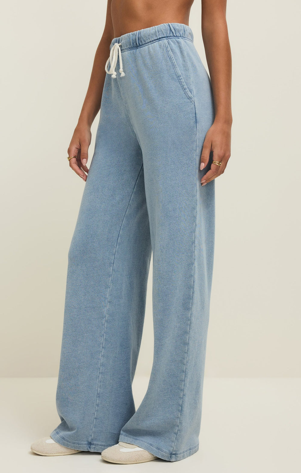 Z-Supply Women's Hunter Knit Denim Pant - Ocean Air Indigo - Sun Diego Boardshop