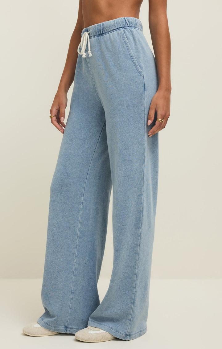 Z-Supply Women's Hunter Knit Denim Pant - Ocean Air Indigo - Sun Diego Boardshop