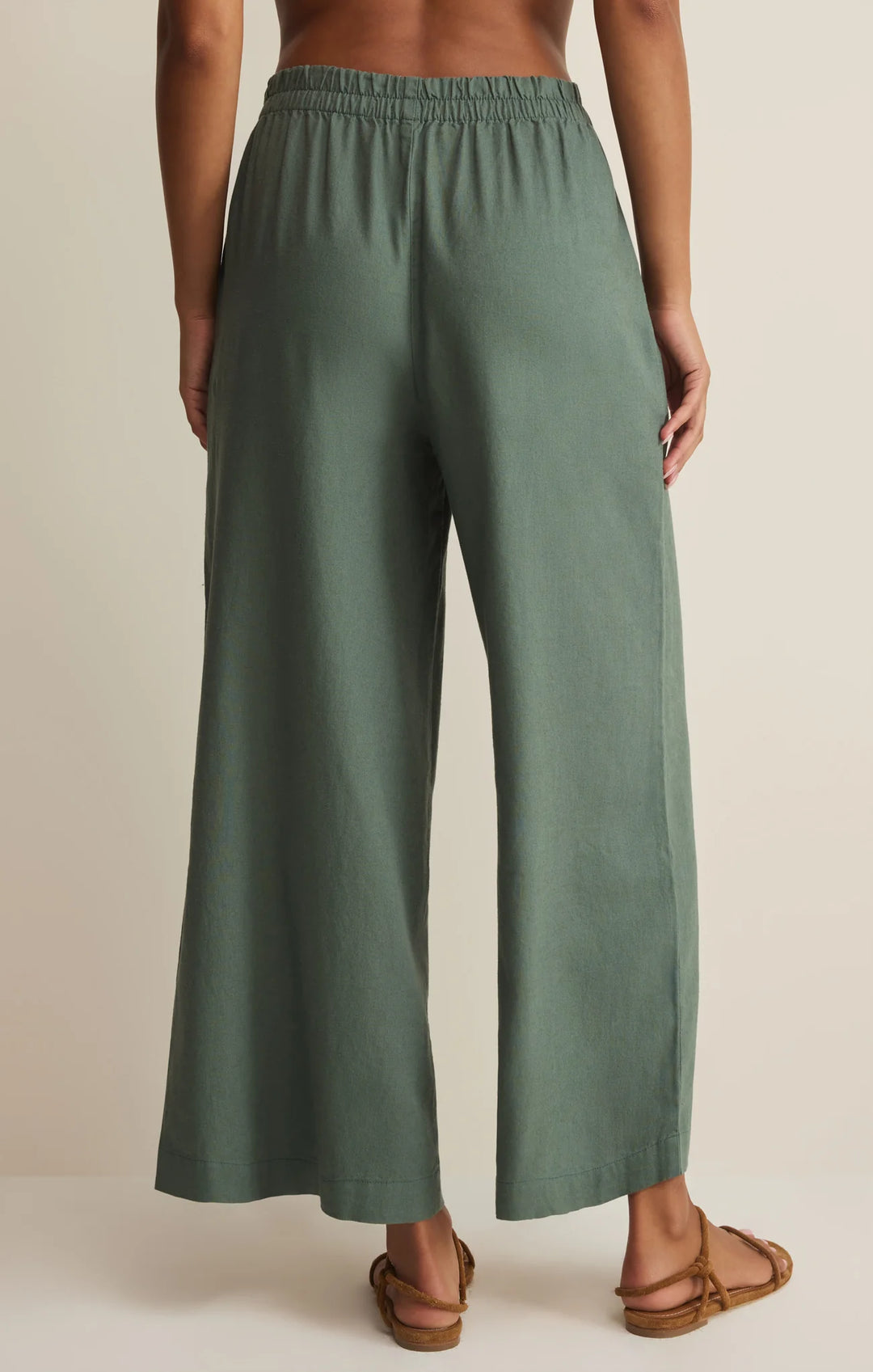 Z-Supply Women's Scout Linen Pant - Evergreen