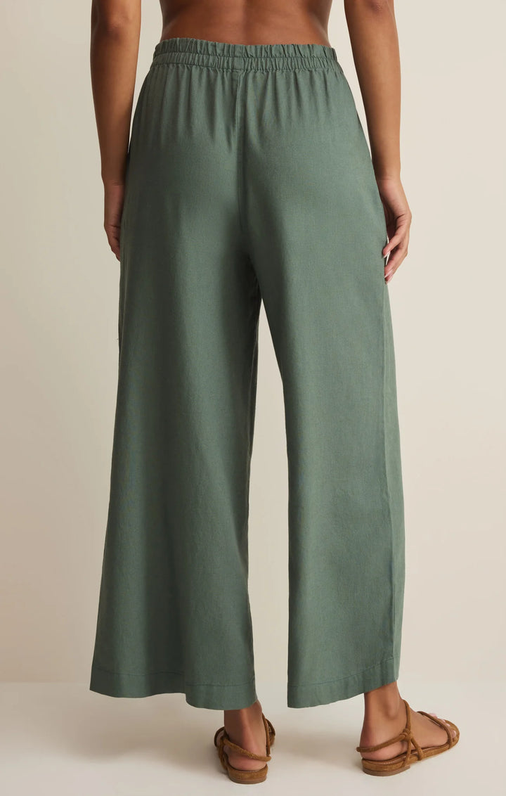 Z-Supply Women's Scout Linen Pant - Evergreen