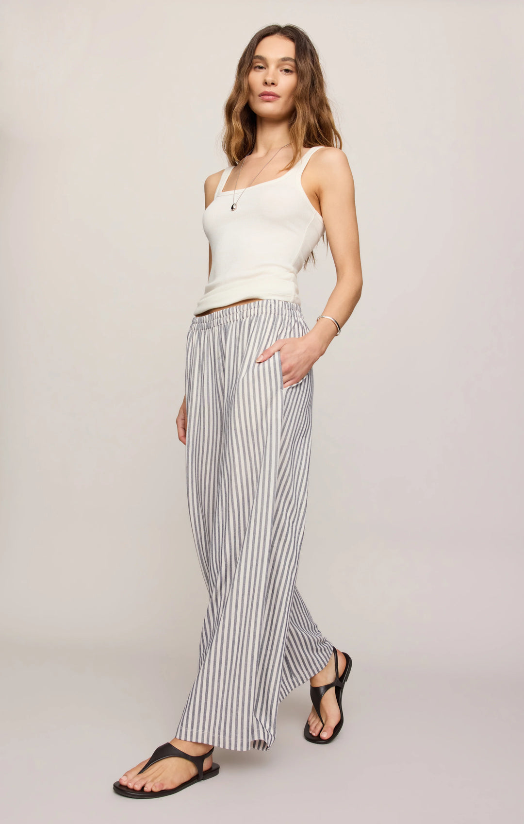 Z-Supply Women's Scout Knit Striped Pant - Eclipse