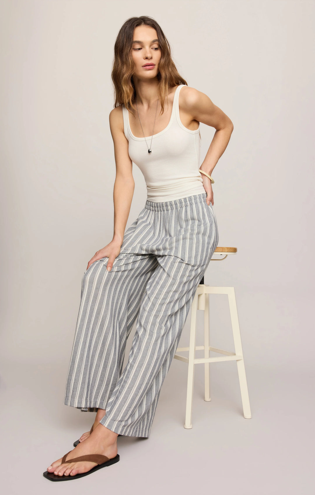 Z-Supply Women's Scout Knit Striped Pant - Summer Stone