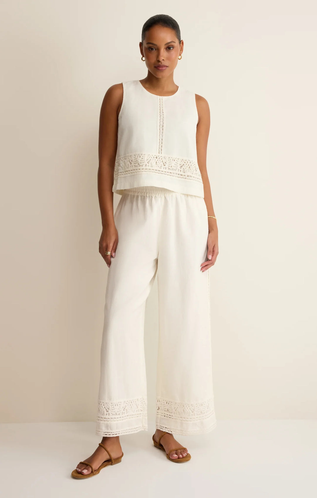 Z-Supply Women's Scout Embroidered Pant - White