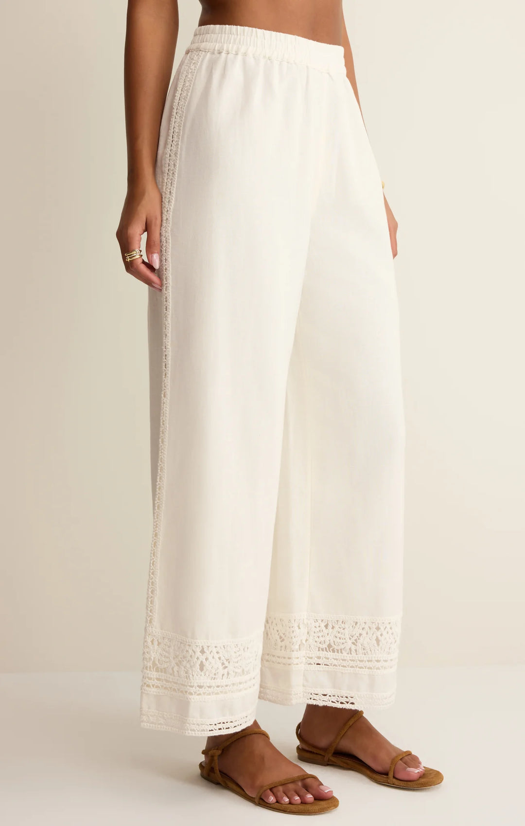 Z-Supply Women's Scout Embroidered Pant - White