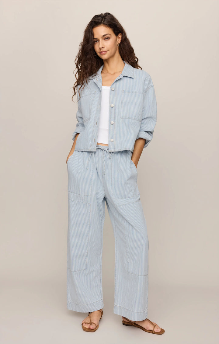 Z-Supply Women's Soft Denim Carpenter Pant - Seaboard Stripe
