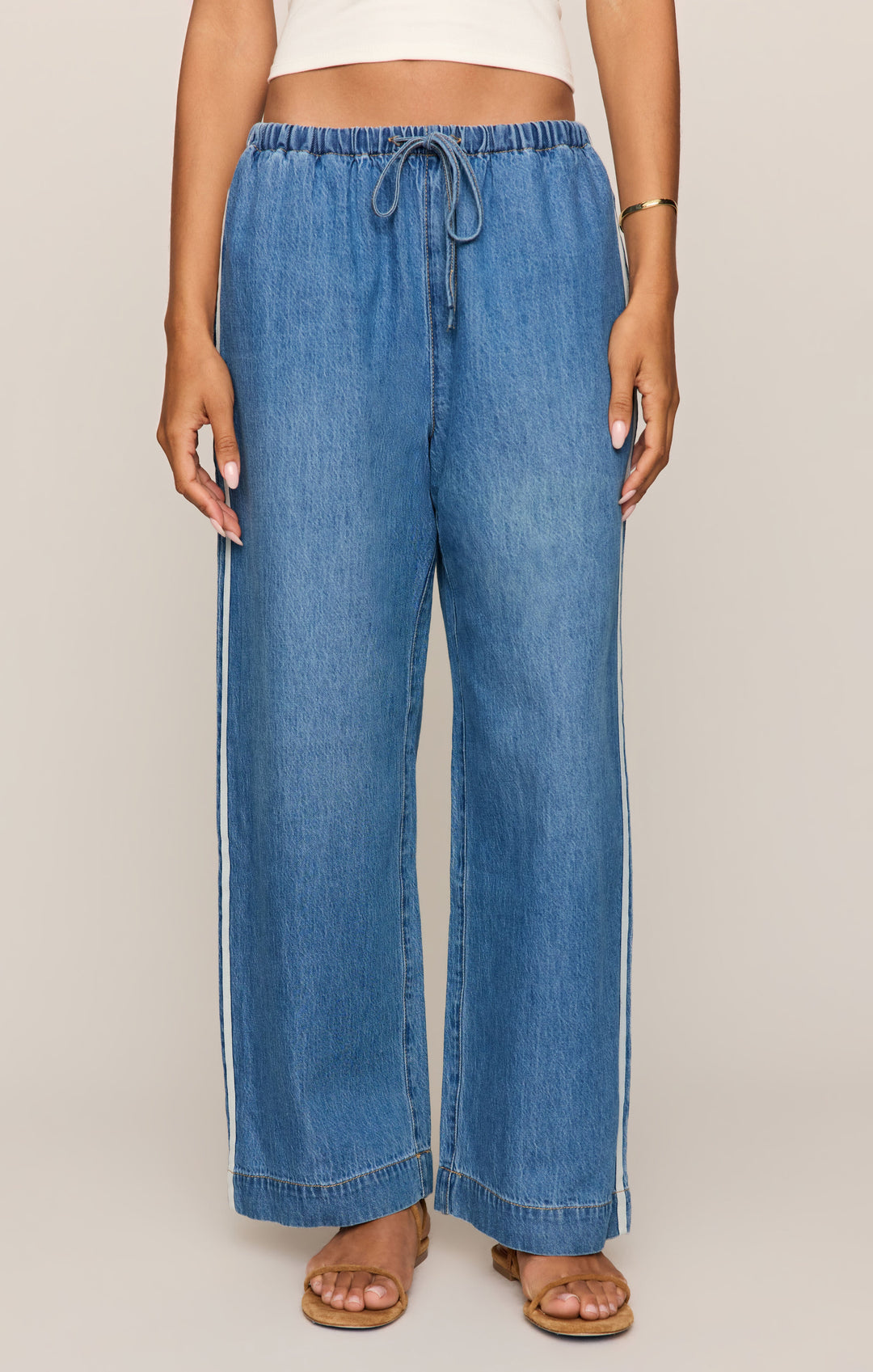 Z-Supply Women's Sidelines Denim Track Pant - Dreamstate