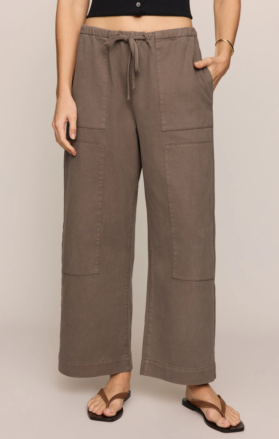 Z-Supply Women's Kit Twill Carpenter Pant - Pebble Coast - Sun Diego Boardshop