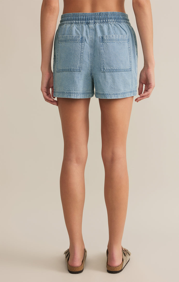Z-Supply Summerland Luxe Soft Denim Short - LIGHT VINTAGE INDIGO - Sun Diego Boardshop