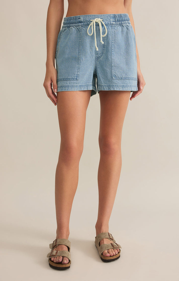 Z-Supply Summerland Luxe Soft Denim Short - LIGHT VINTAGE INDIGO - Sun Diego Boardshop