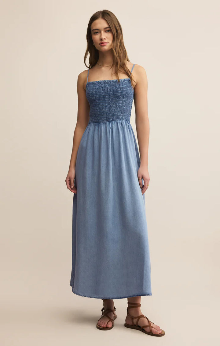 Z-Supply Bayside Chambray Maxi Dress - Medium Chambray - Sun Diego Boardshop