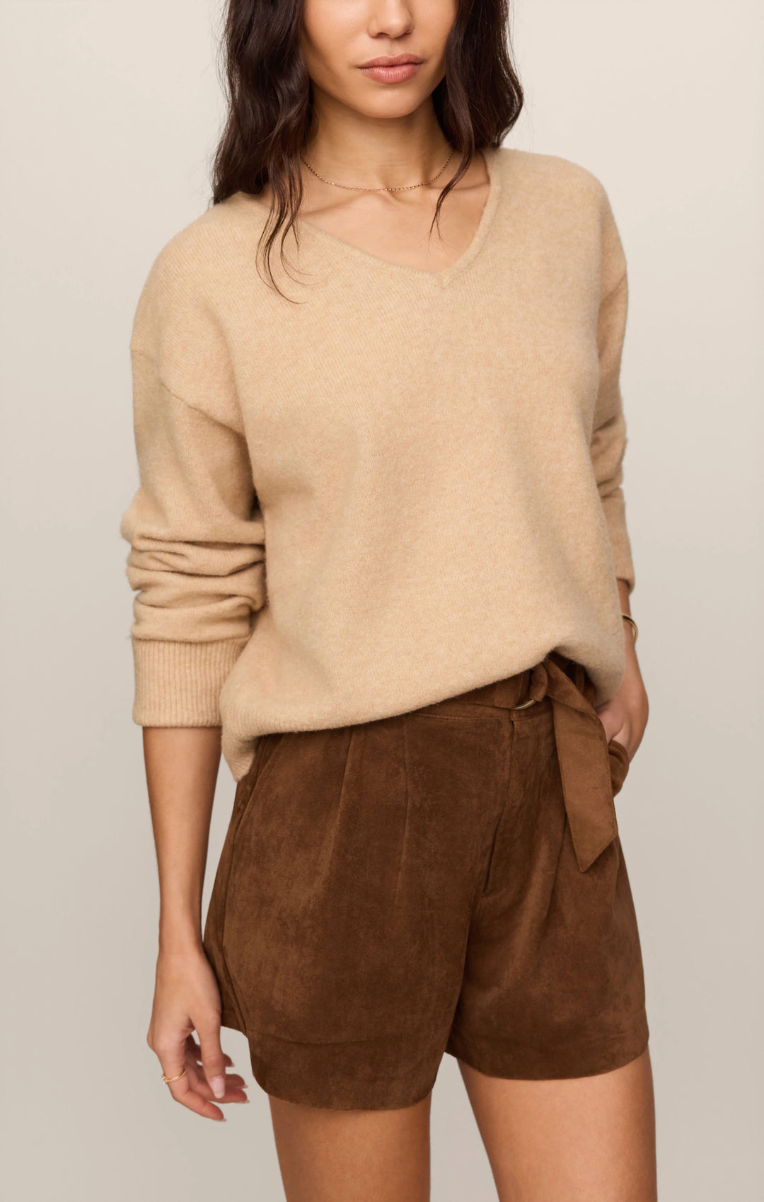 Z-Supply Women's Ivory Suede Short - Saddle Suede - Sun Diego Boardshop