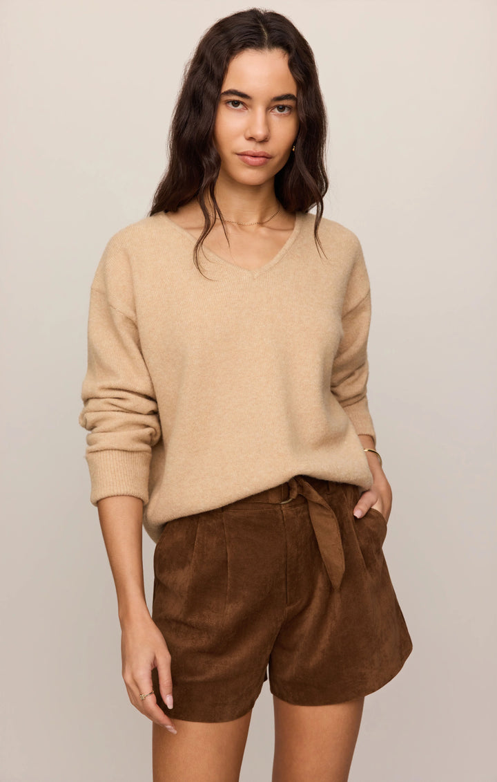 Z-Supply Women's Ivory Suede Short - Saddle Suede - Sun Diego Boardshop