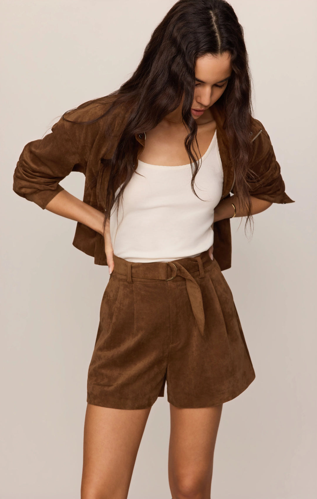 Z-Supply Women's Ivory Suede Short - Saddle Suede - Sun Diego Boardshop