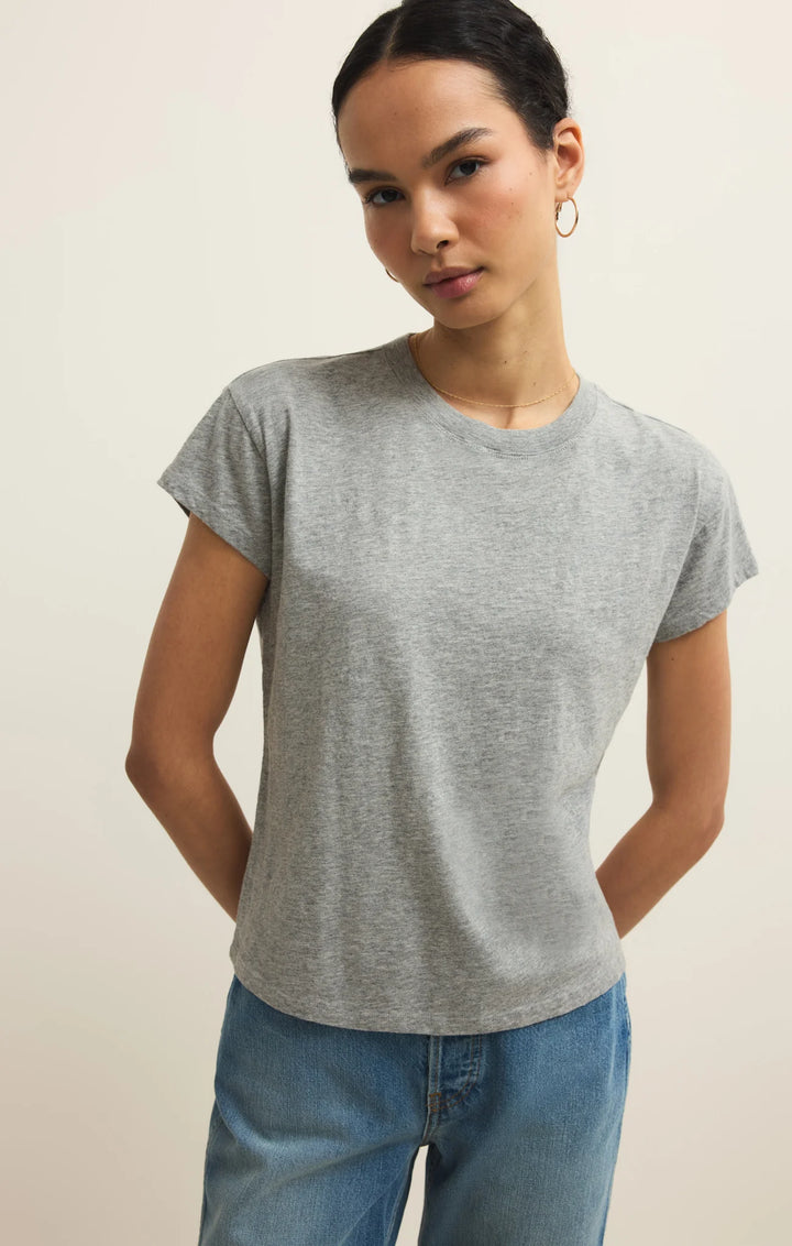 Z Supply Women's Modern Slub Tee - Classic Heather Grey - Sun Diego Boardshop