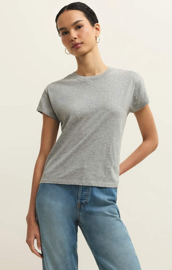 Z Supply Women's Modern Slub Tee - Classic Heather Grey - Sun Diego Boardshop