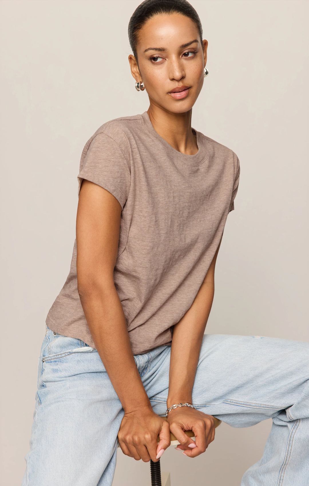 Z-Supply Women's Modern Slub Tee - Heather Ash - Sun Diego Boardshop