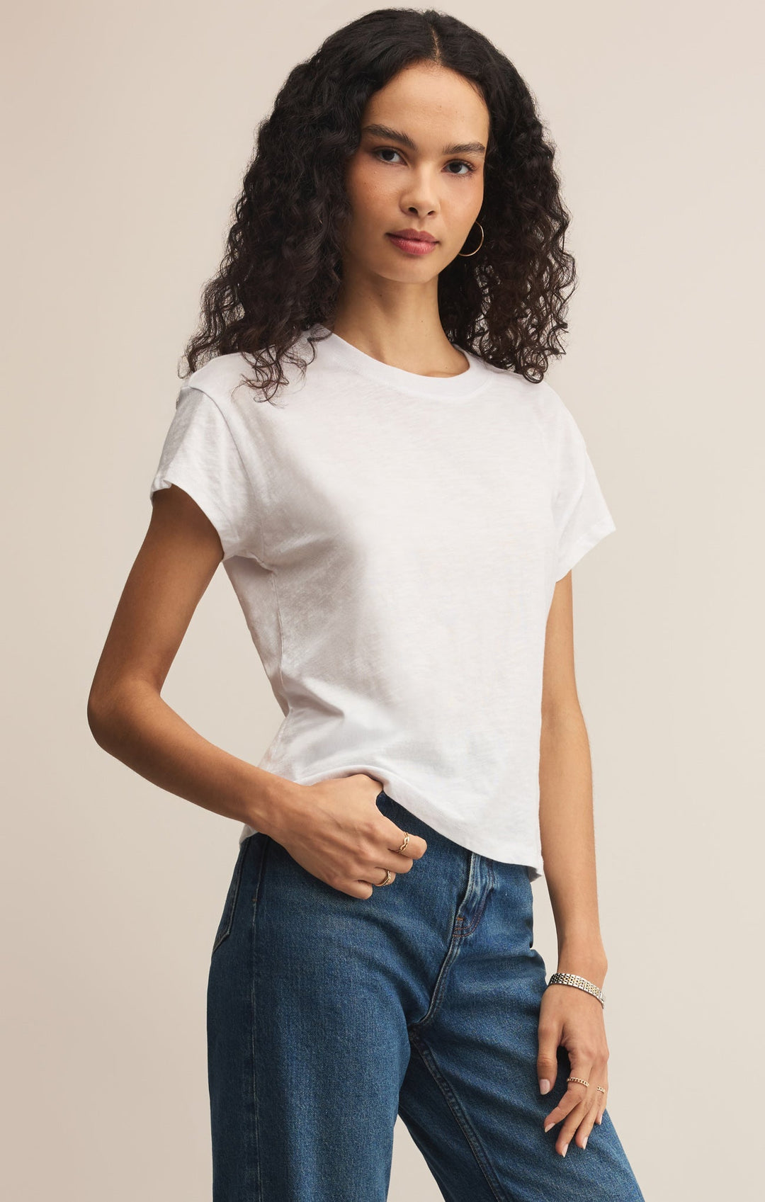 Z-Supply Women's Modern Slub Tee - White - Sun Diego Boardshop