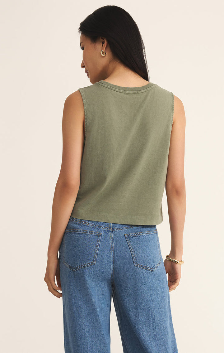 Z-Supply Sloane Cotton Jersey Tank - Avocado - Sun Diego Boardshop