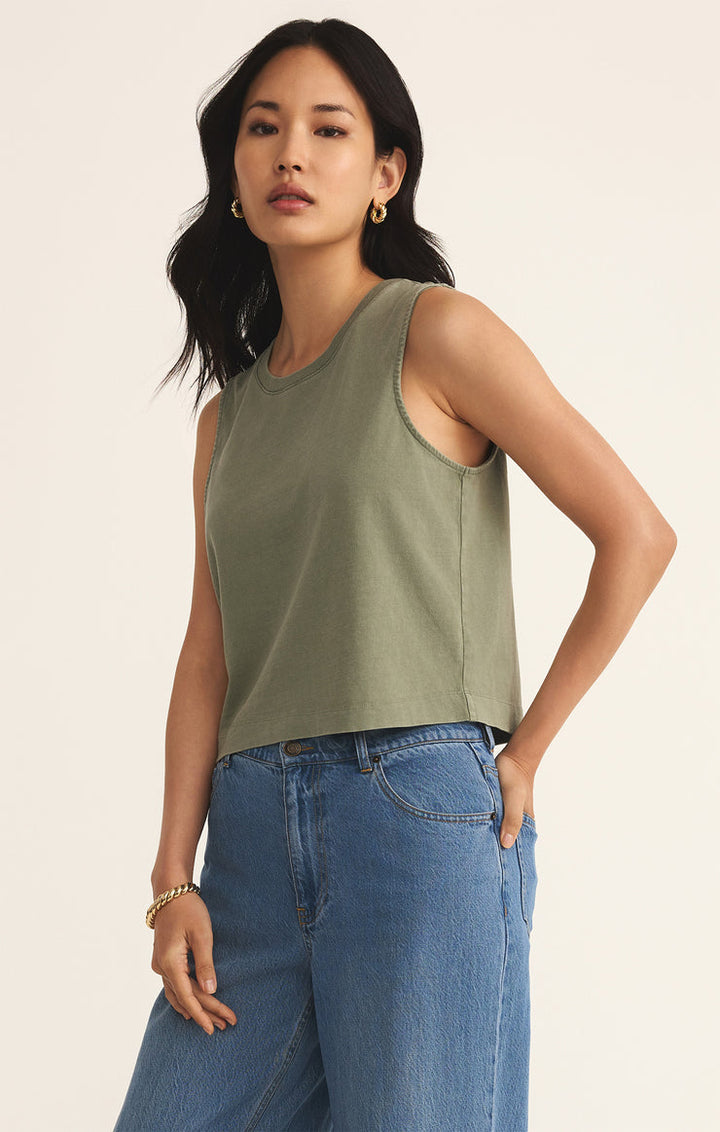 Z-Supply Sloane Cotton Jersey Tank - Avocado - Sun Diego Boardshop