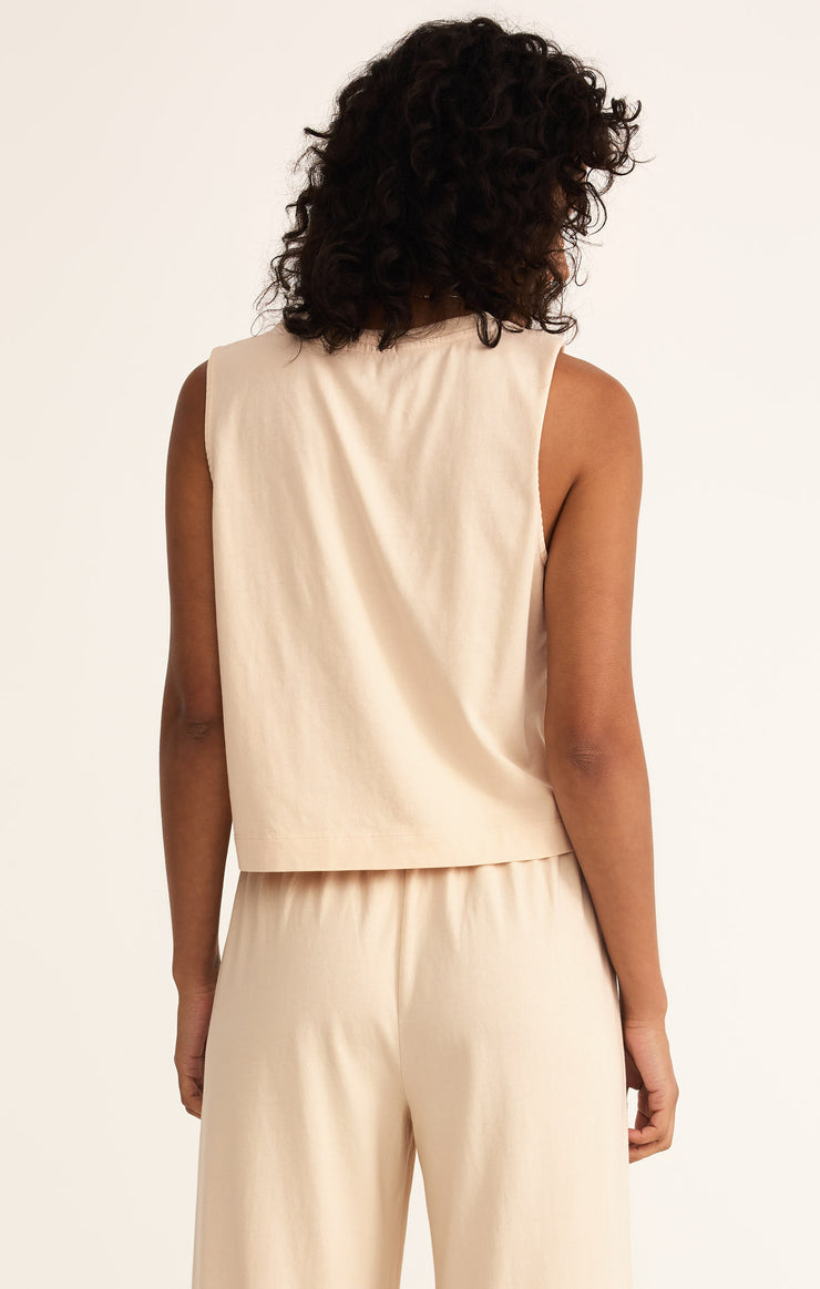 Z-Supply Sloane Cotton Jersey Tank - Panna Cotta - Sun Diego Boardshop