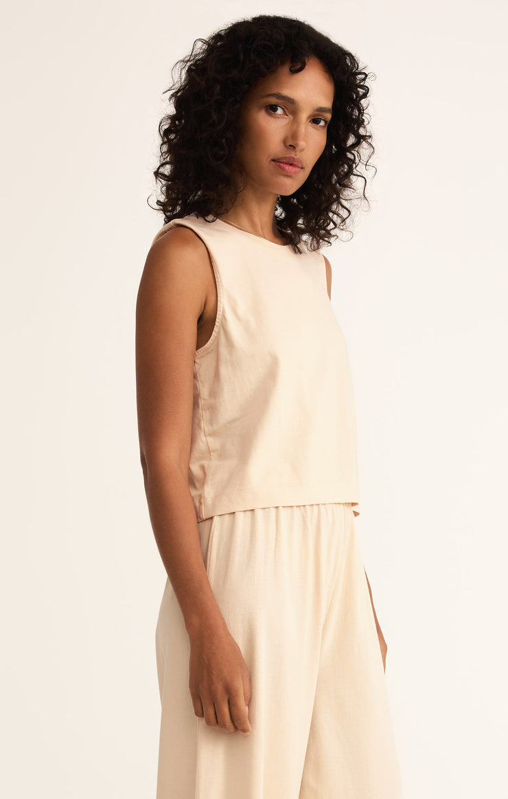 Z-Supply Sloane Cotton Jersey Tank - Panna Cotta - Sun Diego Boardshop