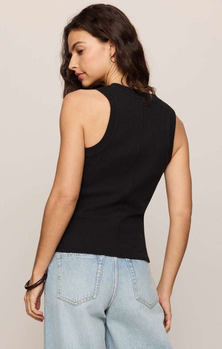 Z-Supply Women's Sirena Rib Tank - Black - Sun Diego Boardshop