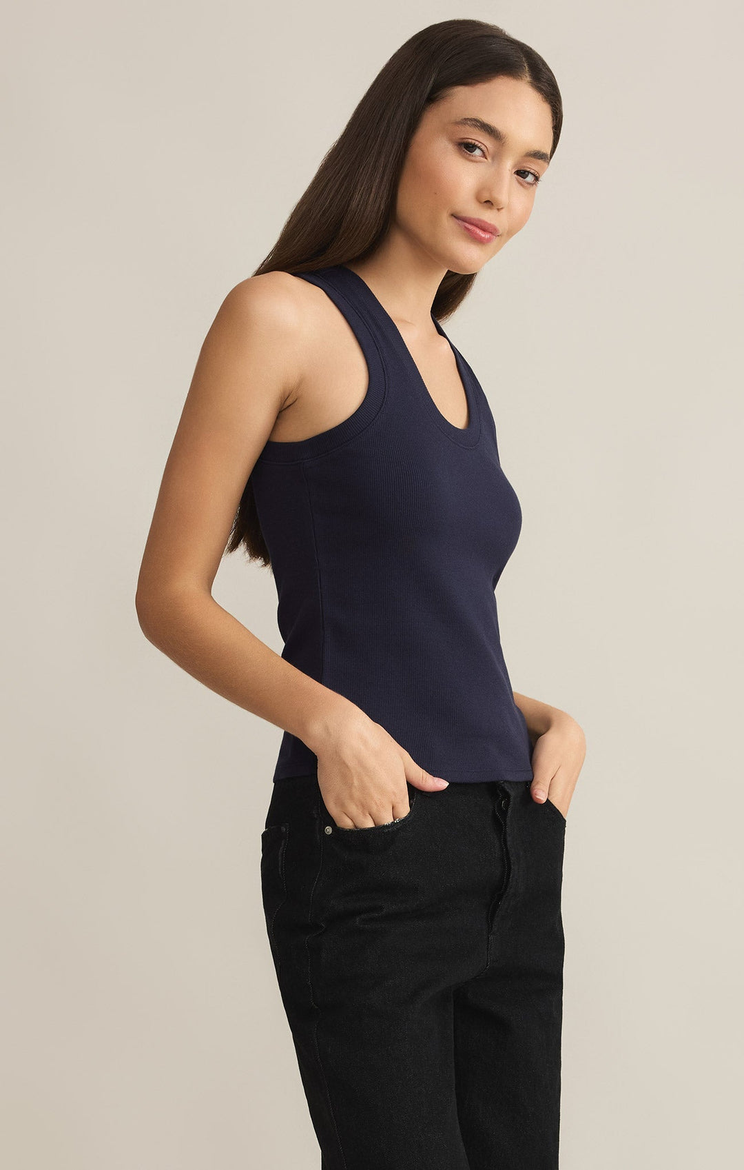 Z-Supply Women's Sirena Rib Tank - Eclipse - Sun Diego Boardshop