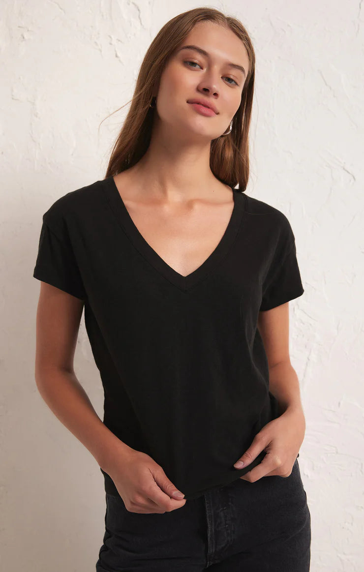 Z-Supply Modern V-Neck Tee - BLACK - Sun Diego Boardshop