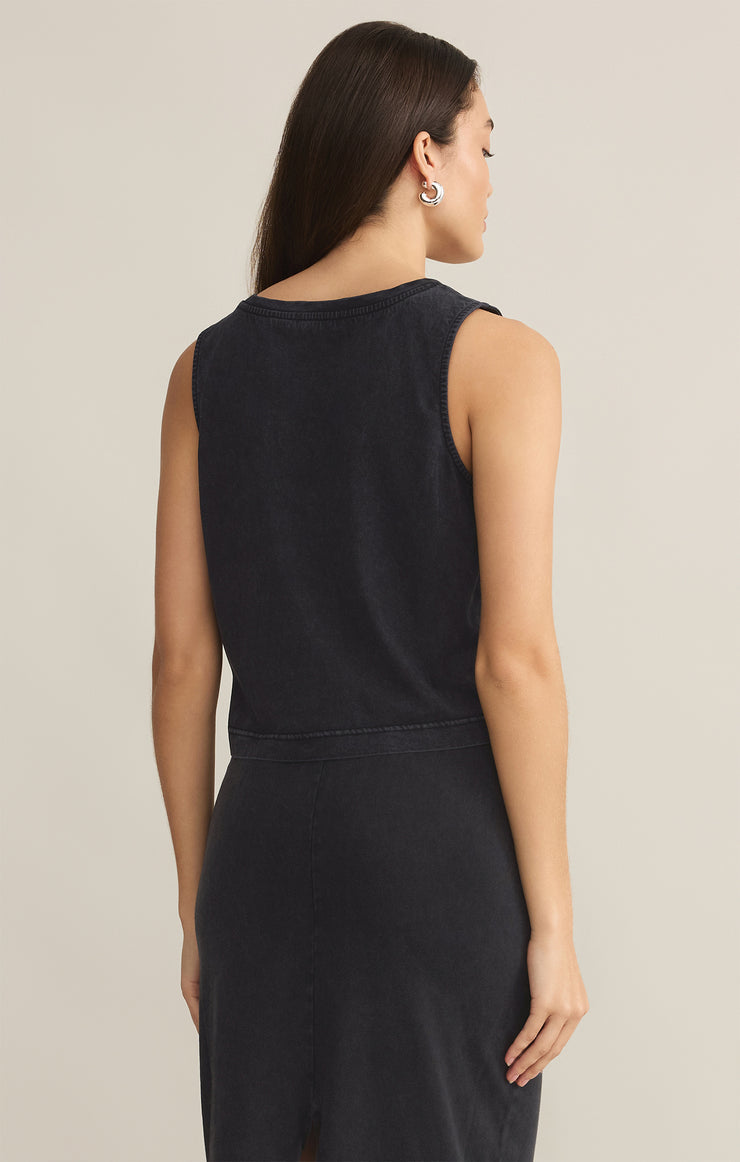 Z-Supply Sloane V-Neck Top - BLACK - Sun Diego Boardshop